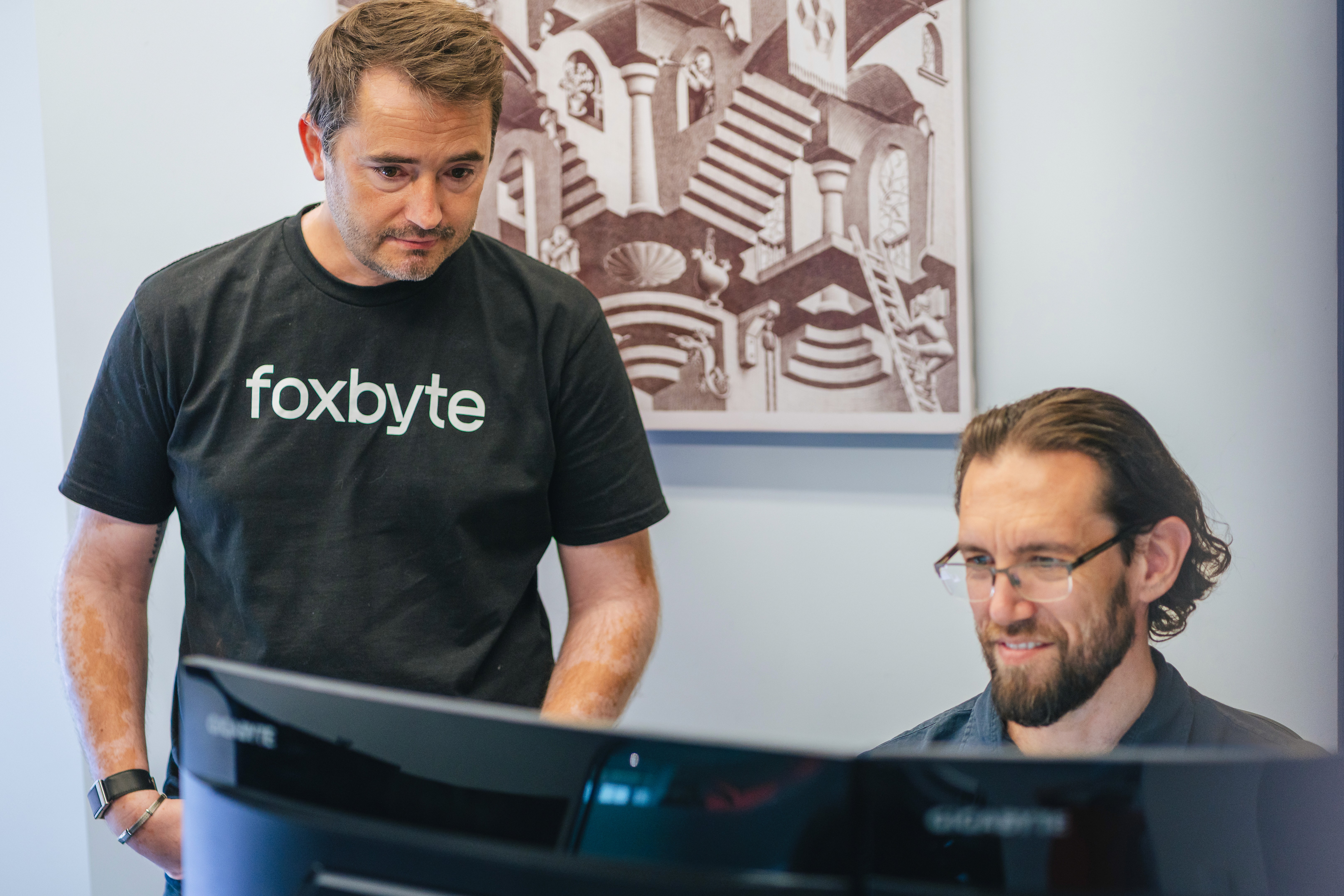 The development and software engineer team at webfox in Napier new zealand working on software, web applications and AI development