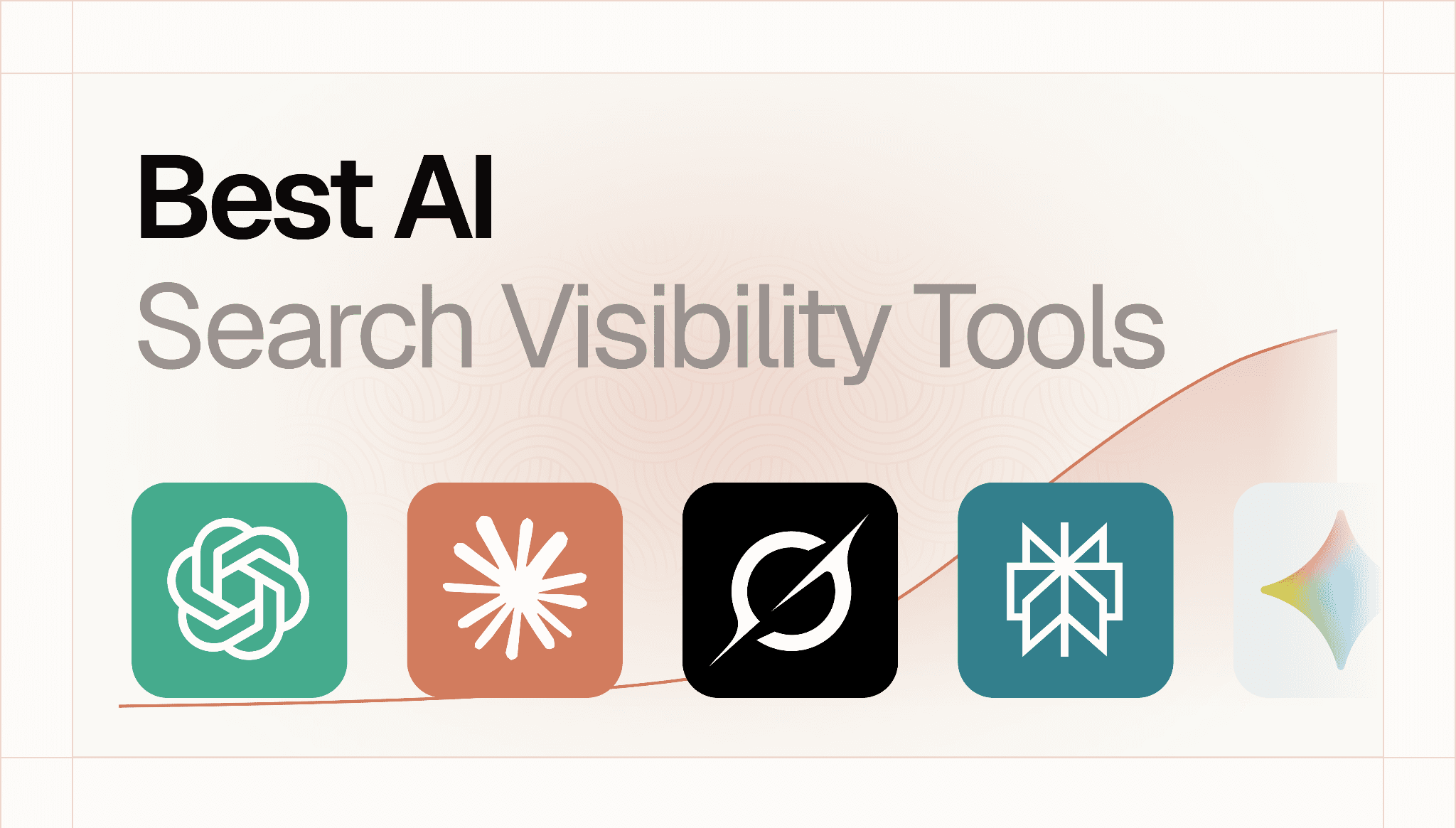 Best AI search visibility tools comparison featuring ChatGPT, Claude, Grok, Rebbiton, and Gemini logos.
