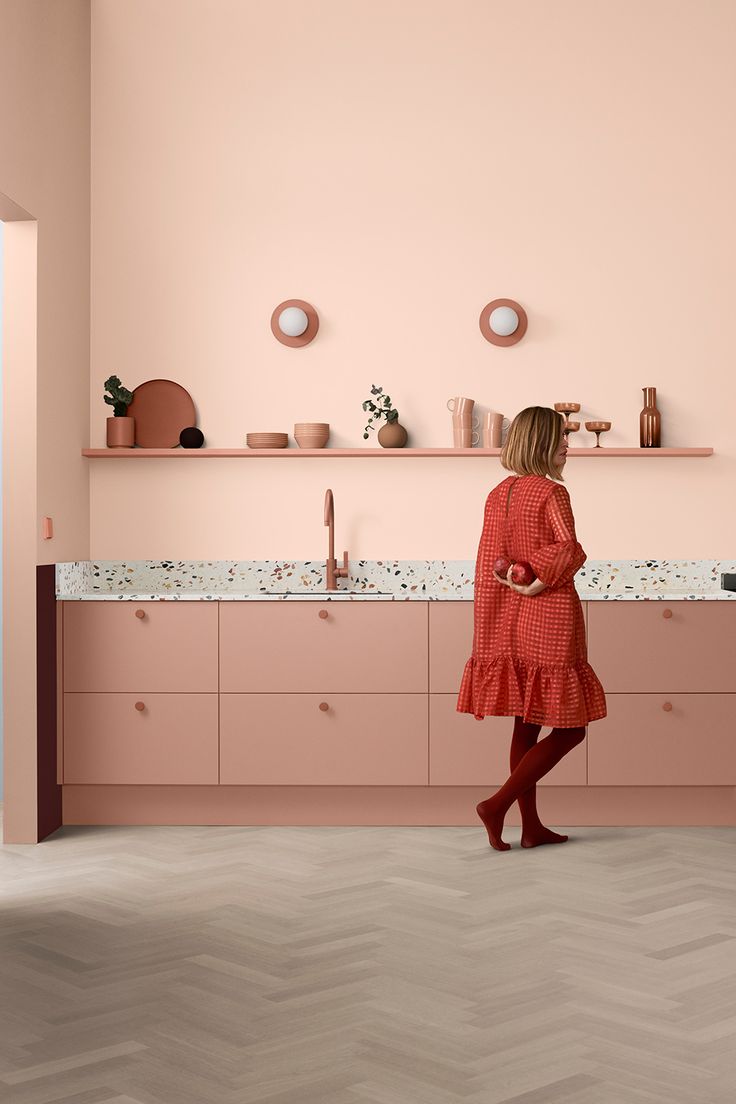 Detalle de cocina rosse