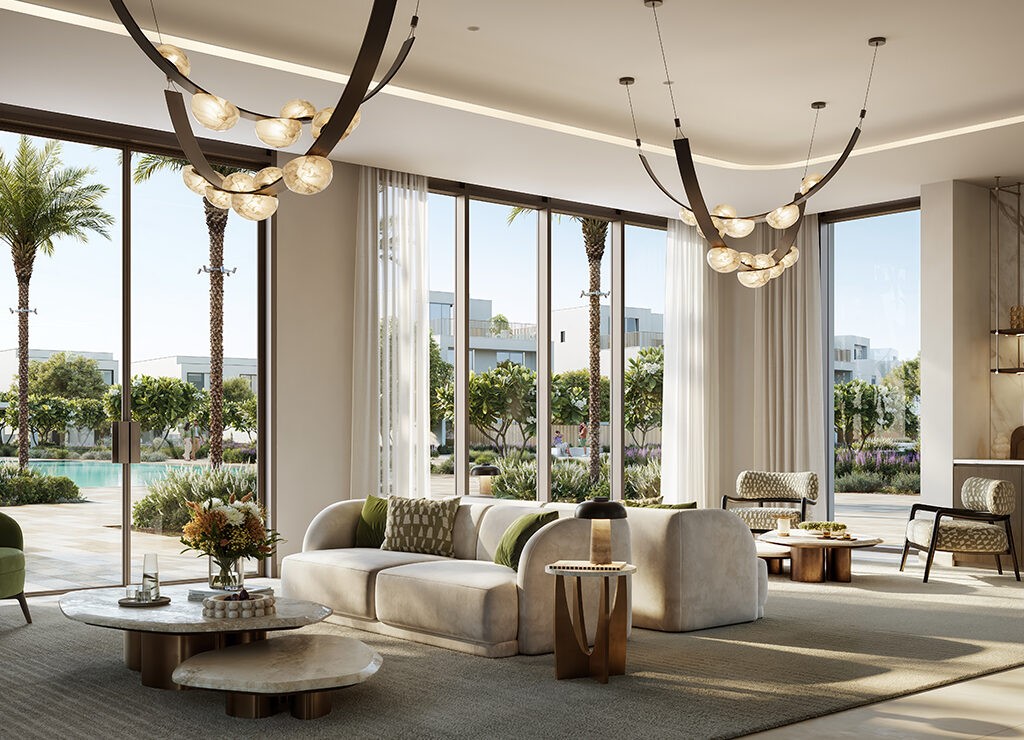 Sophisticated resident lounge. Our real estate agents specialize in high-end Salva the Heights properties.