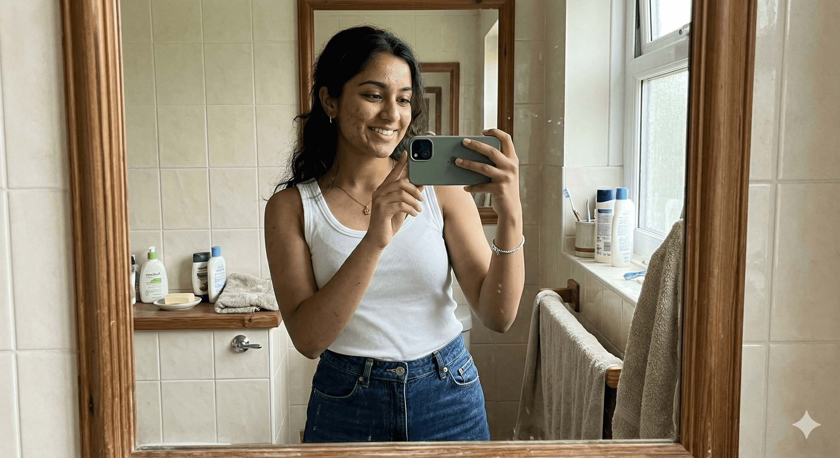 A photo of woman in red