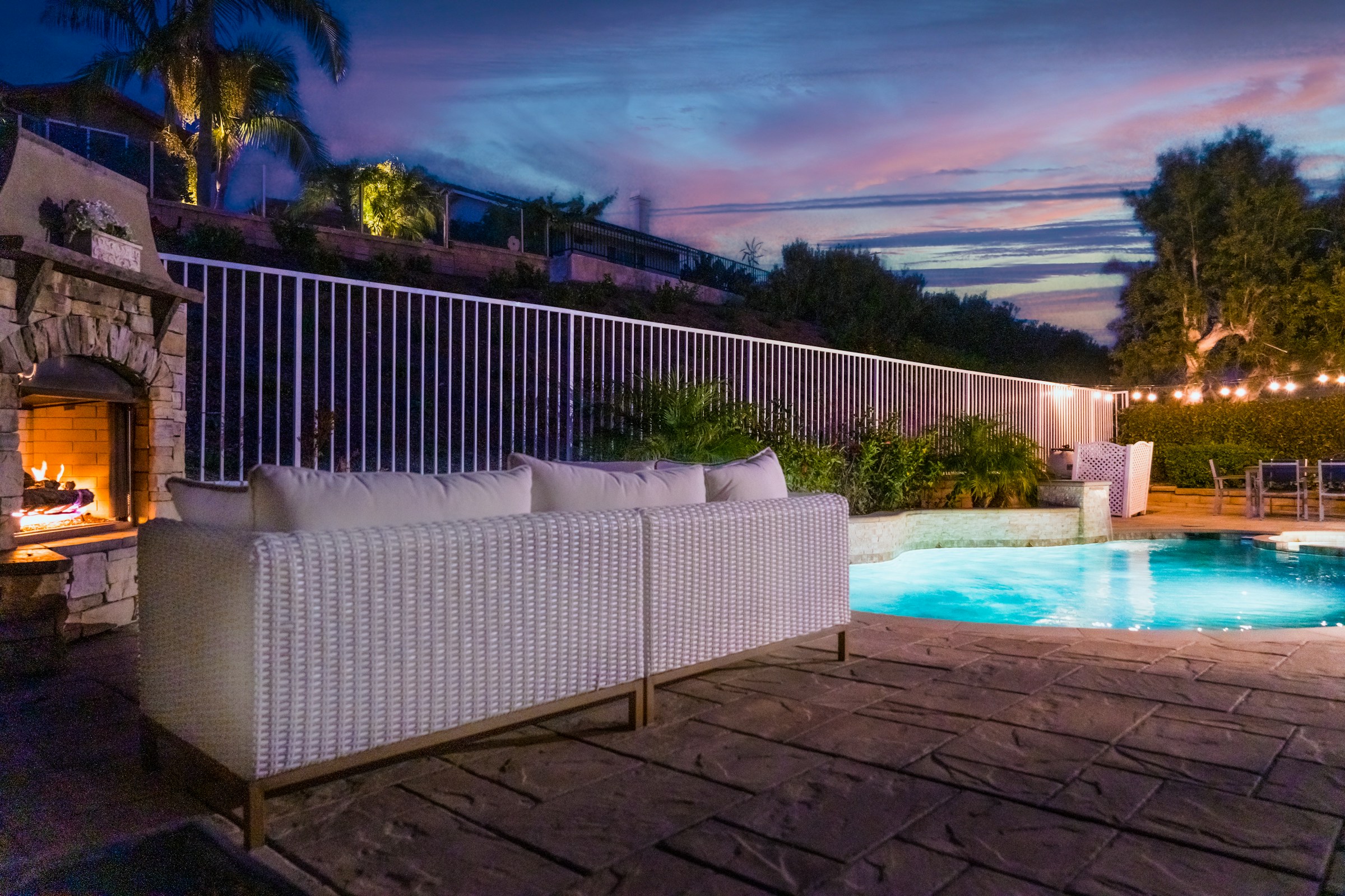 Completed backyard outdoor living project
