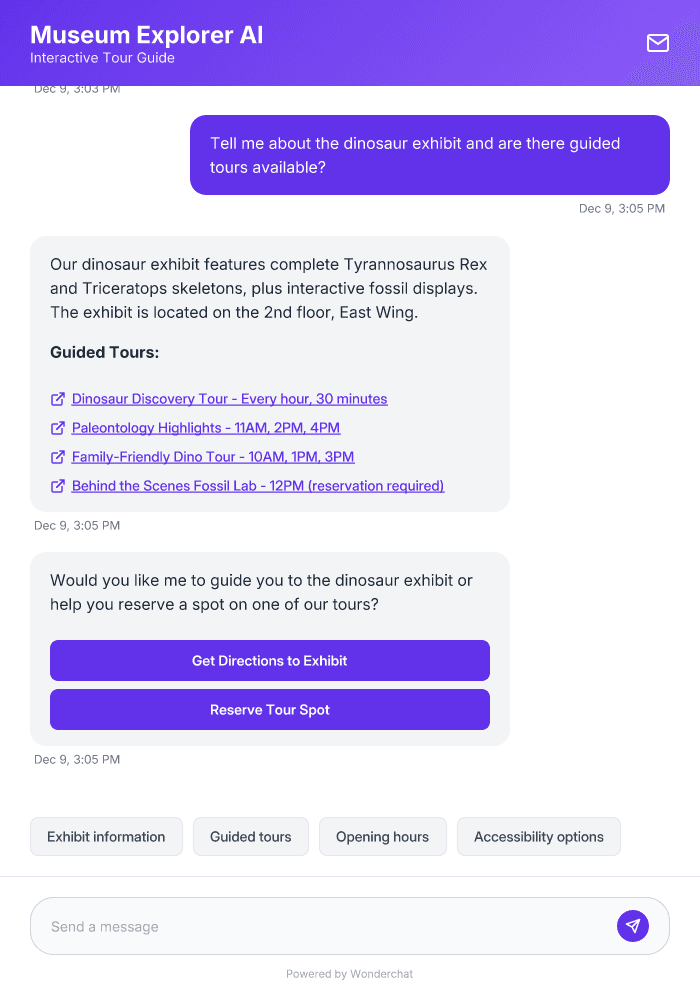 Museum Tour Guide AI Chatbot Template