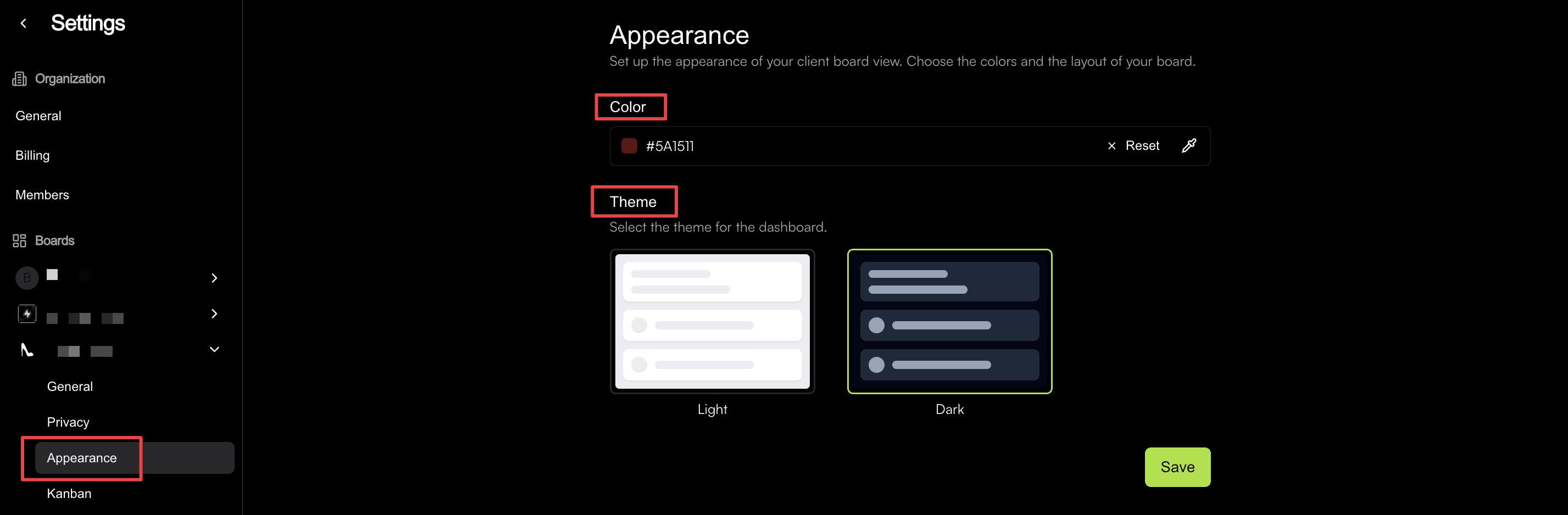 SteelSync settings appearance