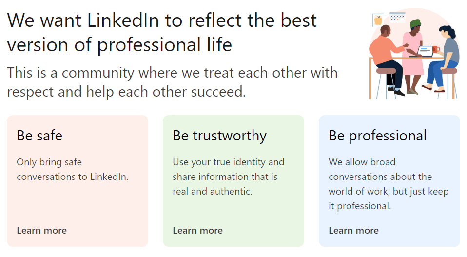 linkedin rules for posting