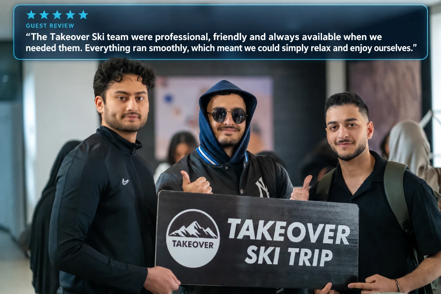 Takeover Ski guest review: The Takeover Ski team were professional, friendly and always available when we needed them. Everything ran smoothly, which meant we could simply relax and enjoy ourselves.