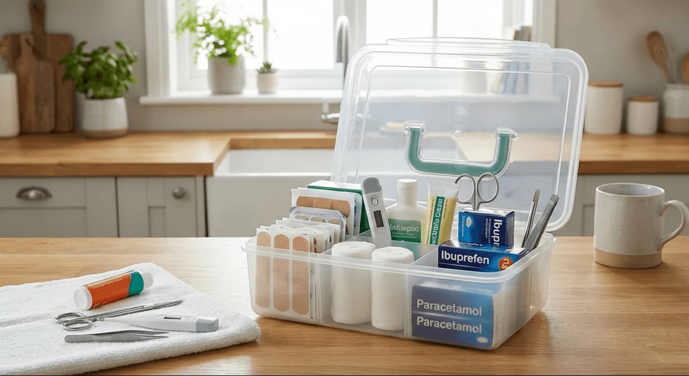 Qué incluir en tu botiquín para estar listo ante cualquier urgencia en casa.