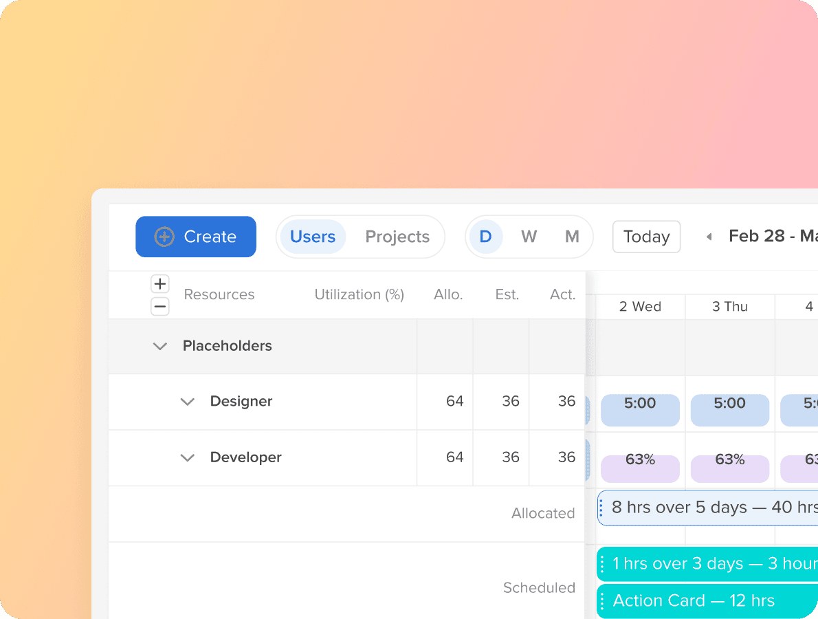 placeholders and allocations