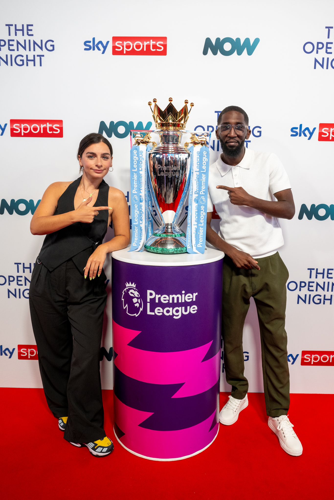 Specs with the Premier League trophy