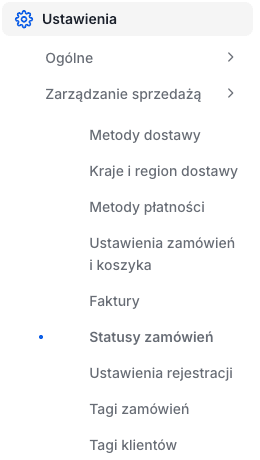 Lokalizacja statusów zamówień w panelu sklepu Shoper