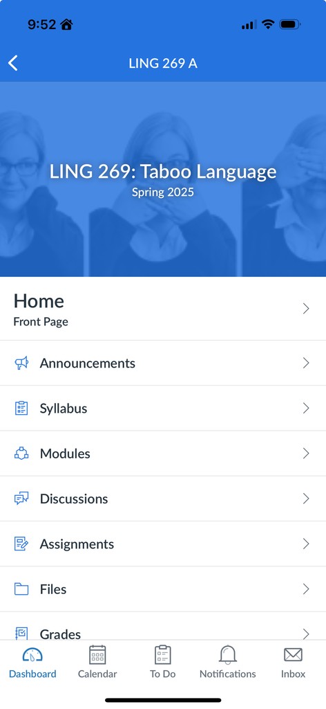 Current Canvas dashboard page