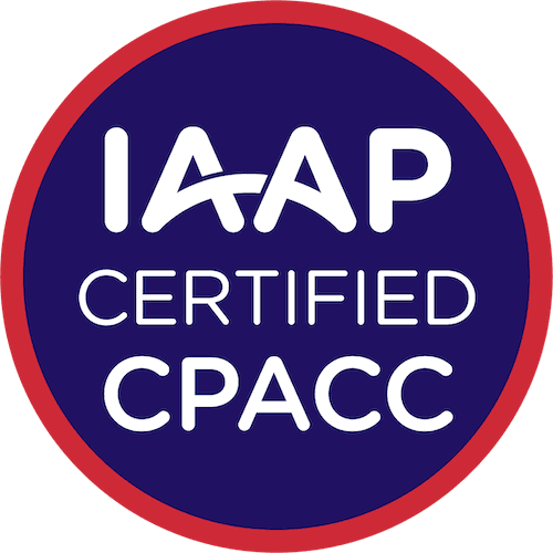 IAAP Certified Professional in Accessibility Core Competancies badge