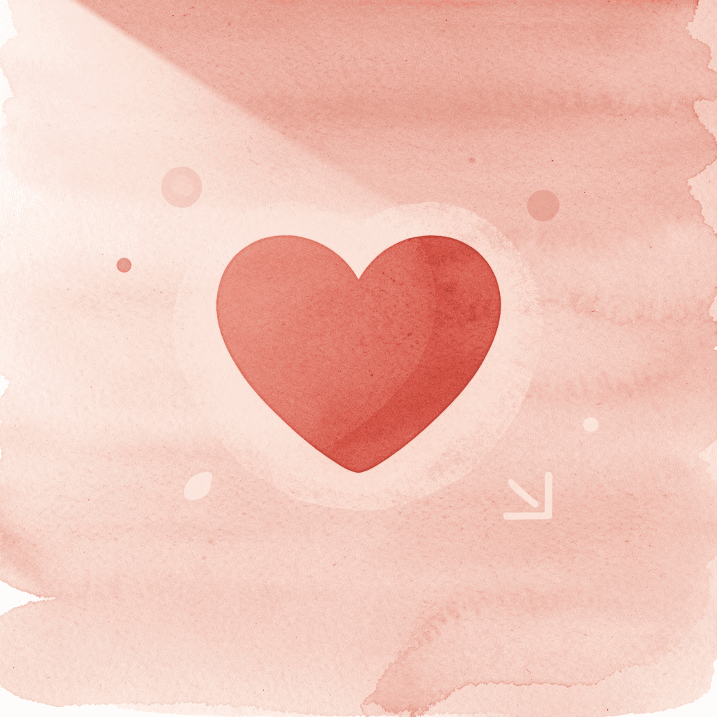 Heart icon representing the core principle of building up the body