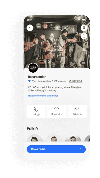 Rakarastofur mobile booking