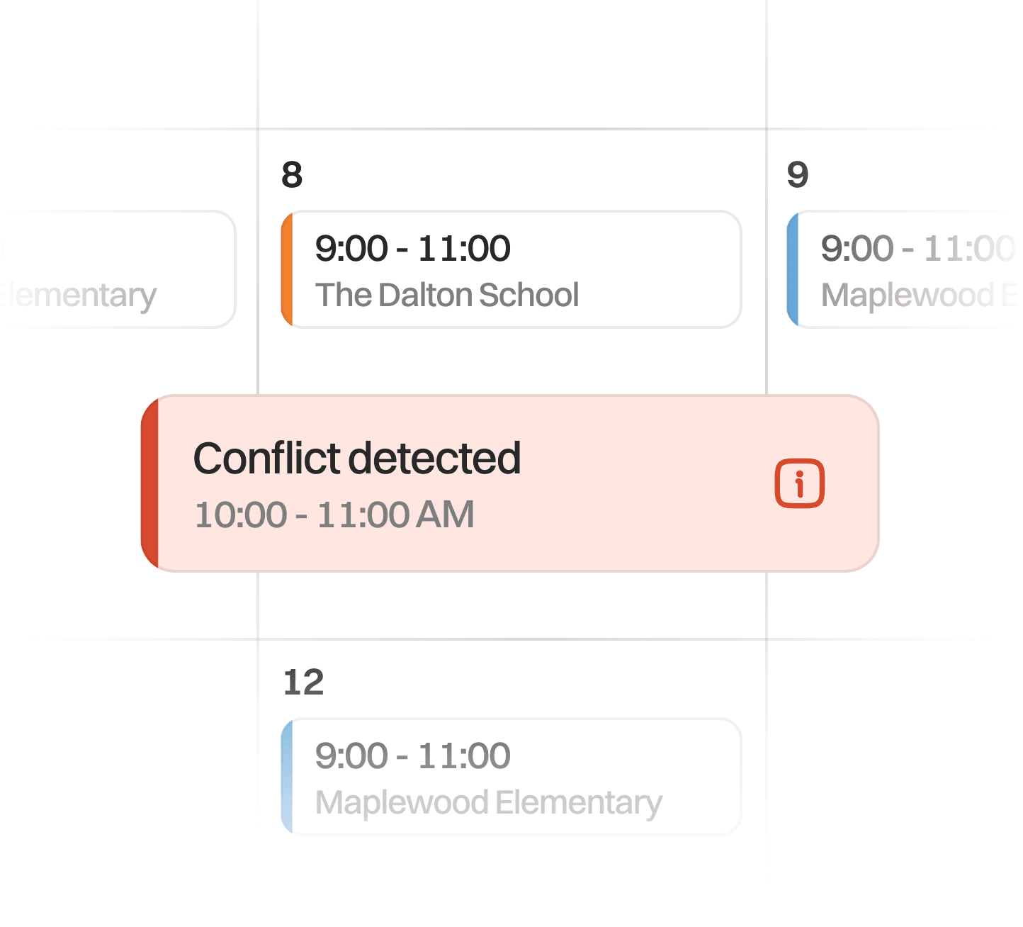 SpedSync scheduling conflict prevention illustration