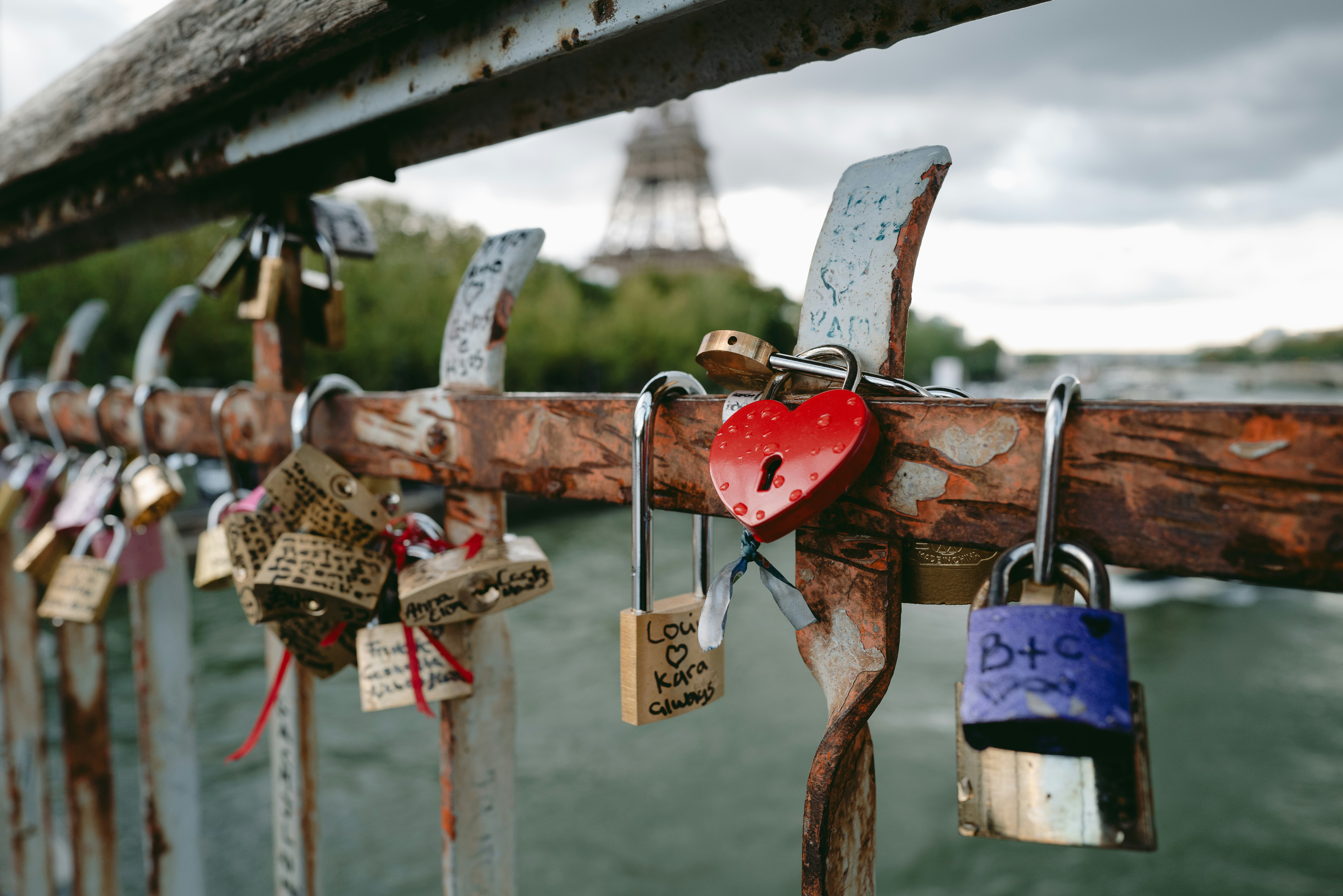 locks on a bridge
