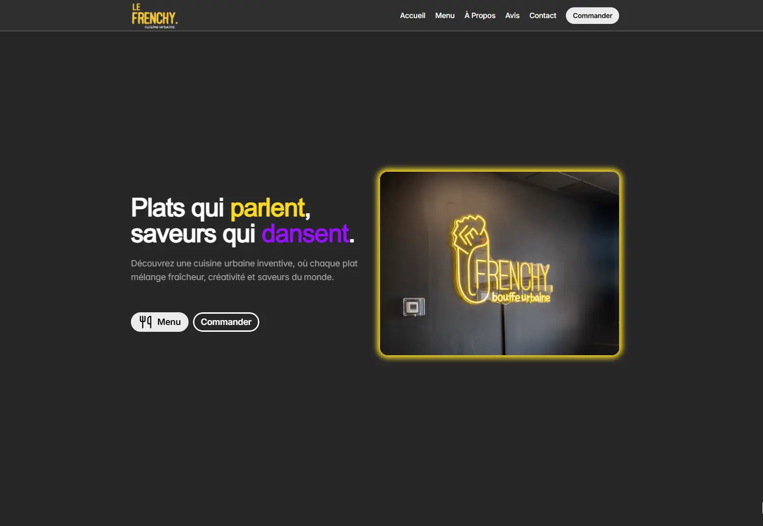 Site web Frenchy – projet de design web réalisé par WebSaguenay