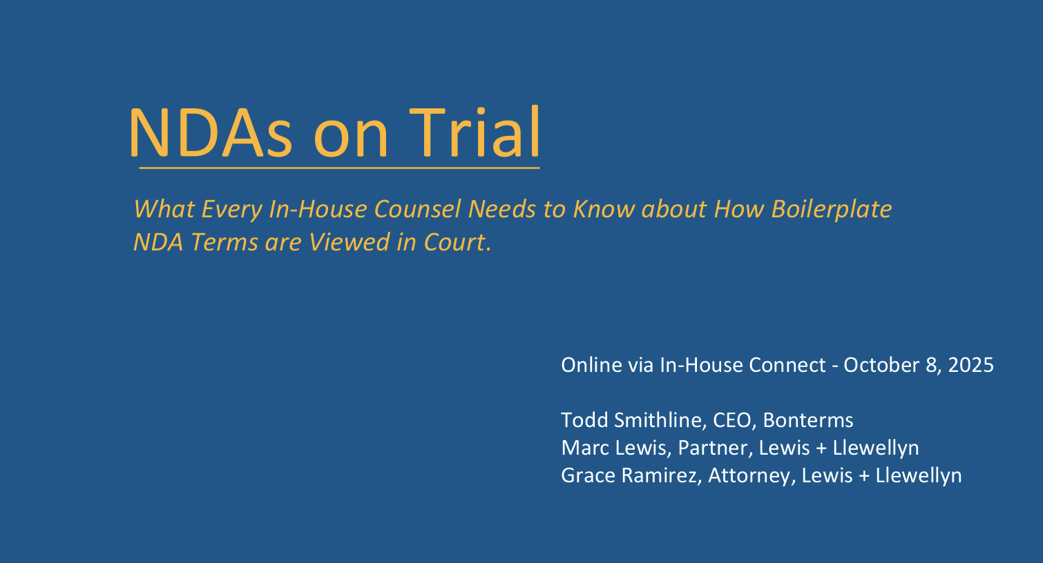 NDAs on Trial