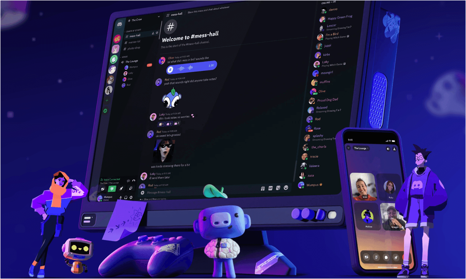 Interface of Discord