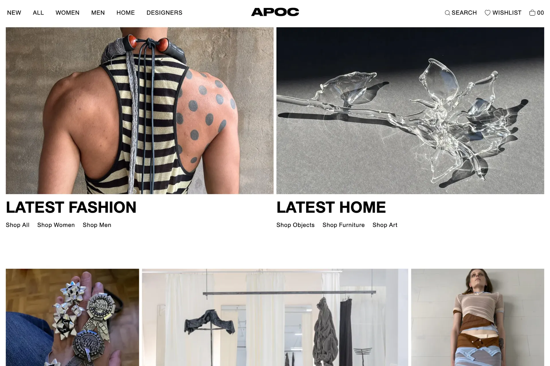 Screenshot of APOC website