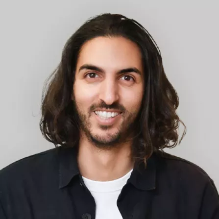 a woman with long hair