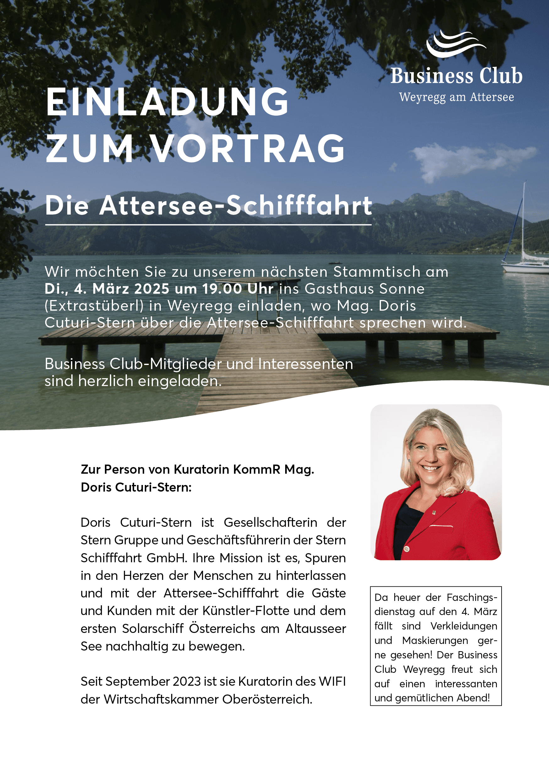 Einladung zum Vortrag: Die Attersee-Schiffahrt