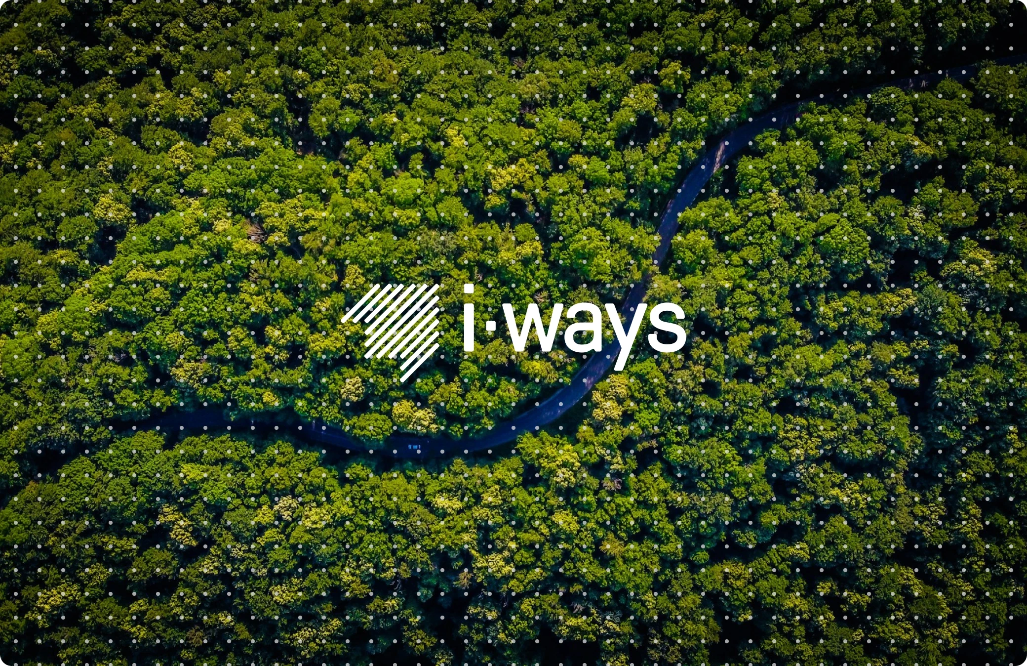 i-ways logo on a picture with a lot of trees