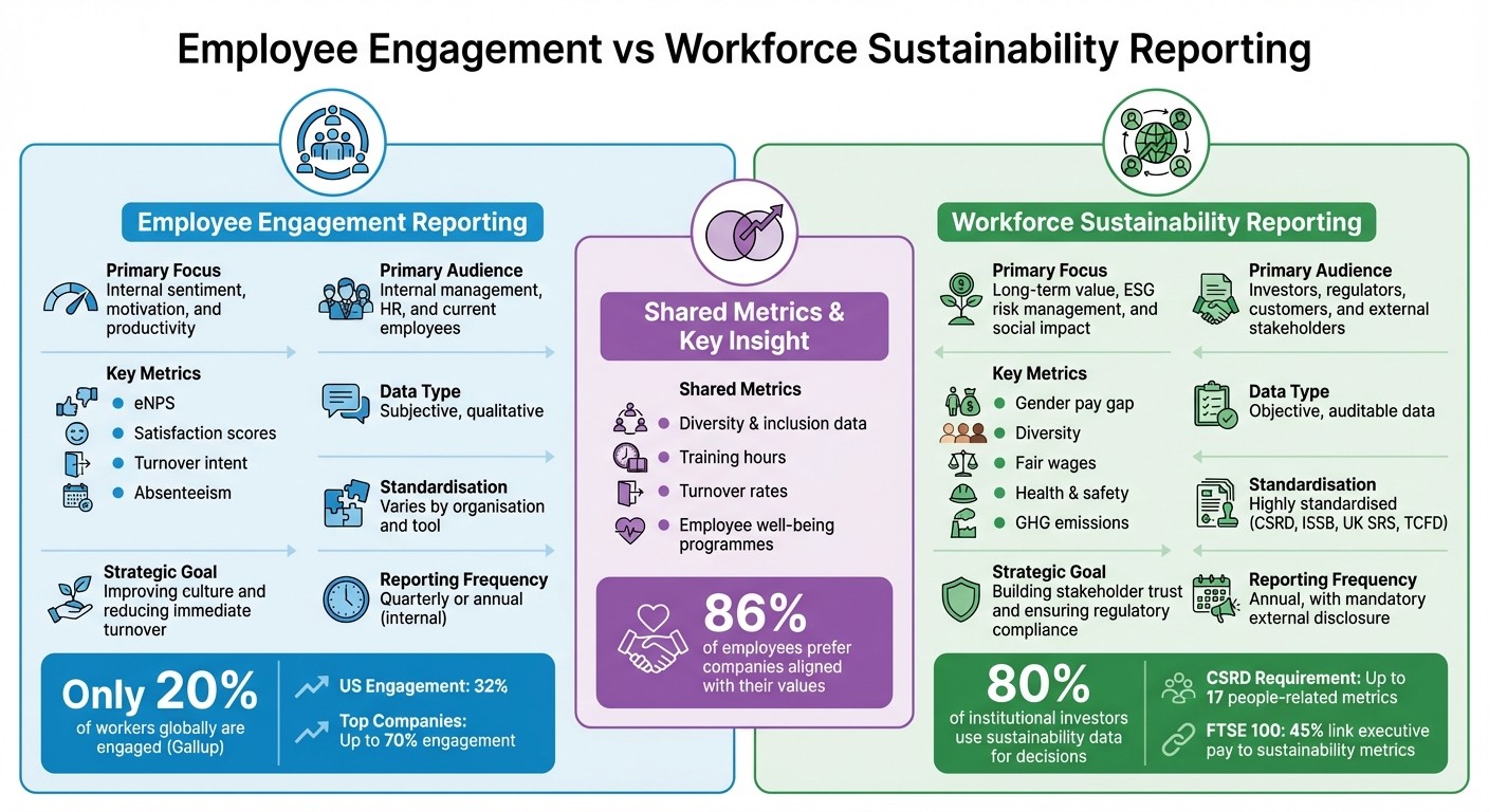 Employee Engagement vs Workforce Sustainability Reporting: Key Differences