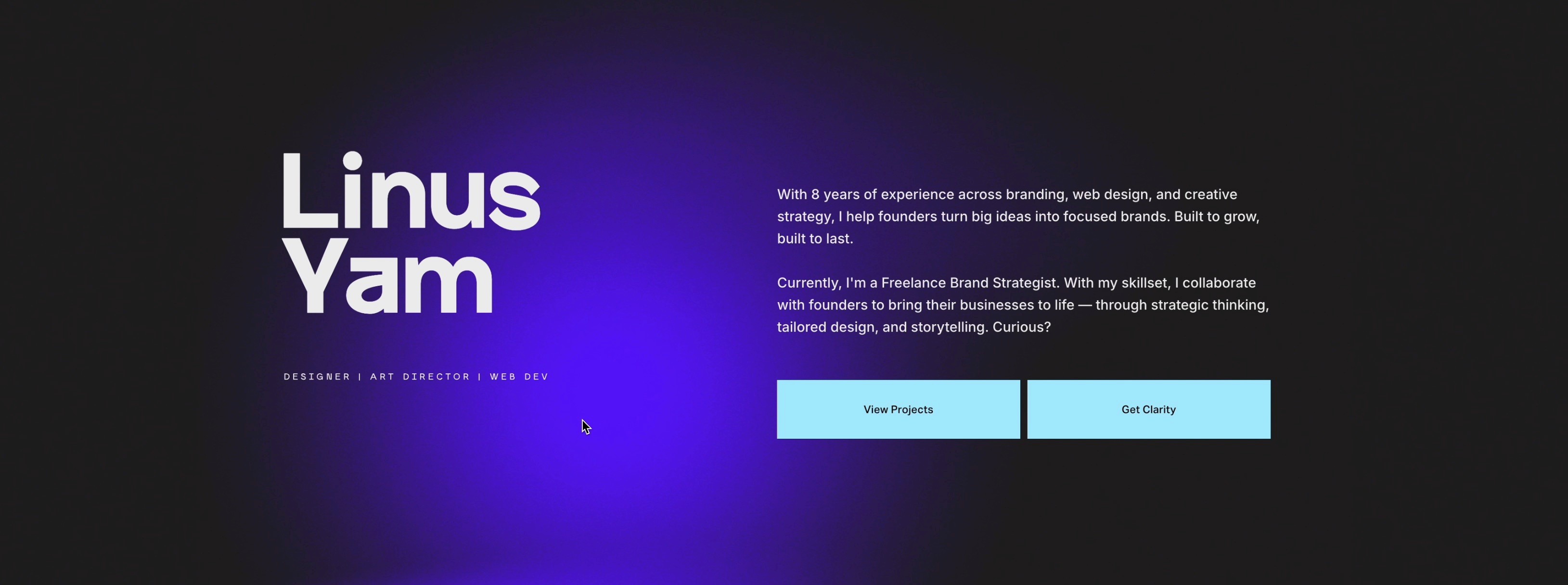 my old intro on Squarespace
