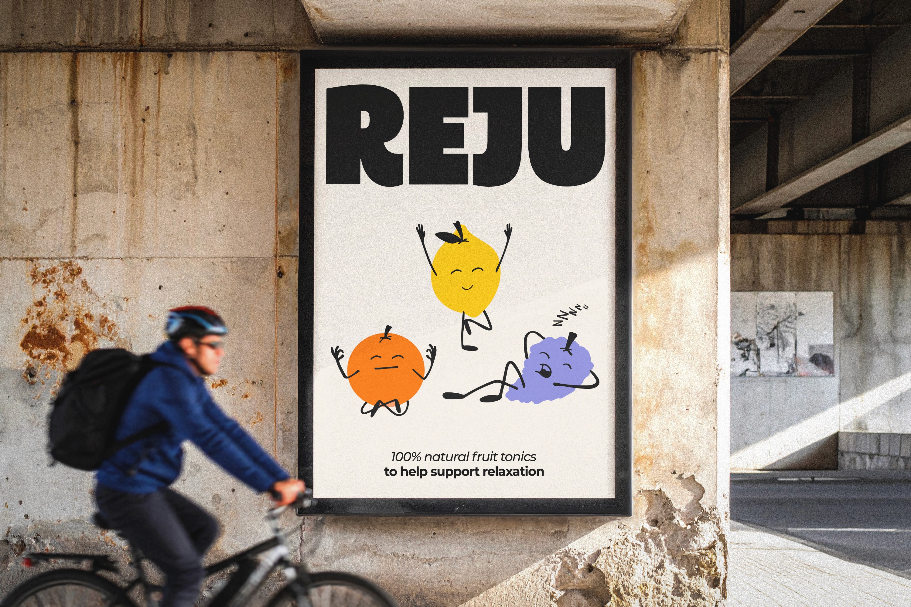 Bus stop showing reju poster