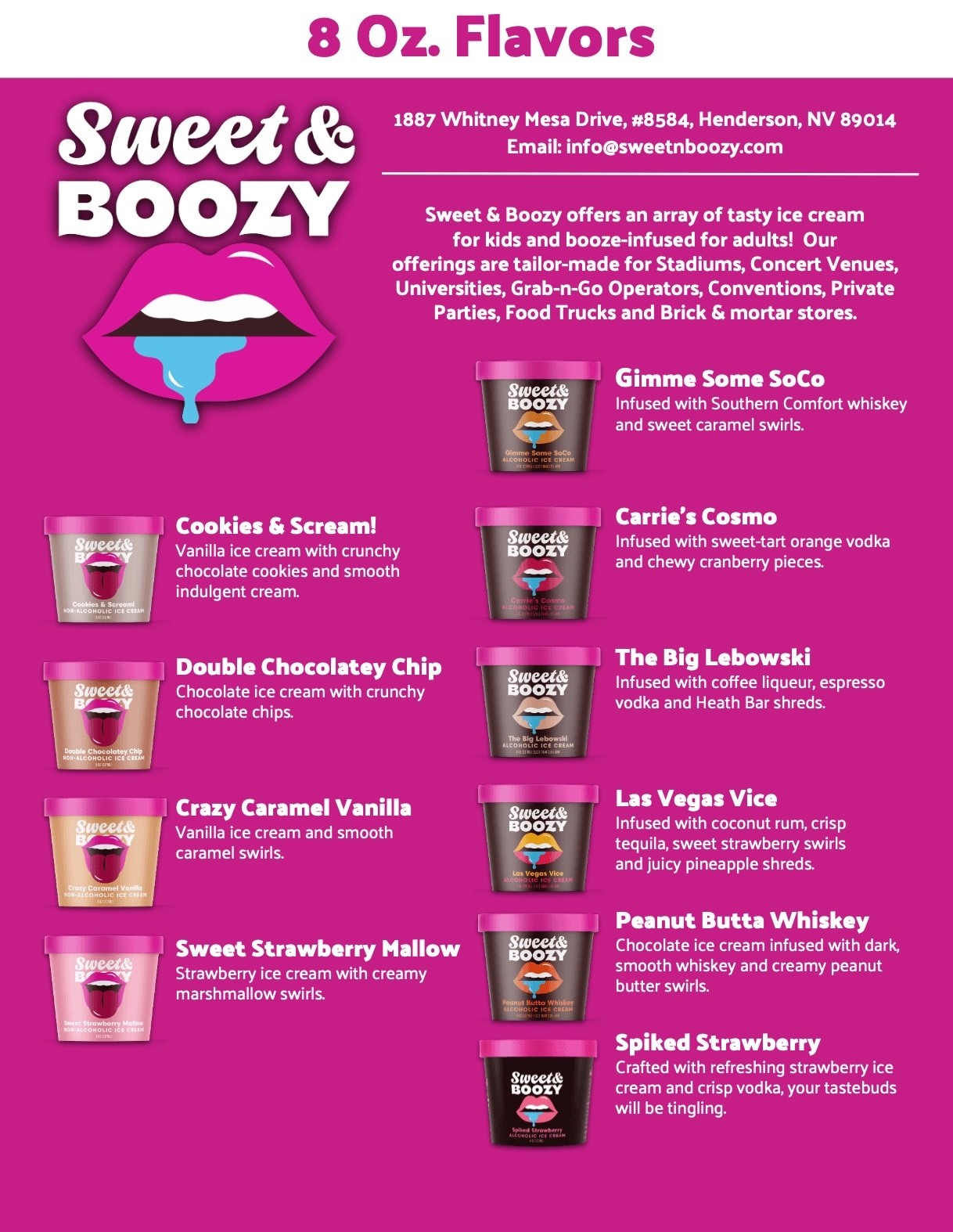 Sweet & Boozy ice cream sale sheet 8 OZ