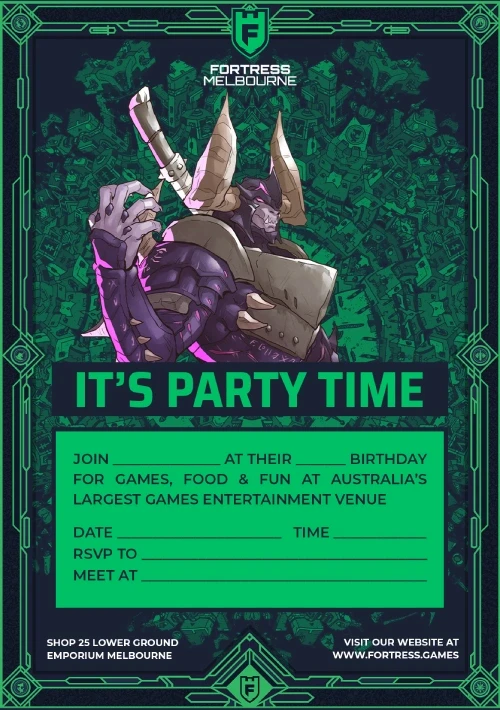 Kadath themed party invitation
