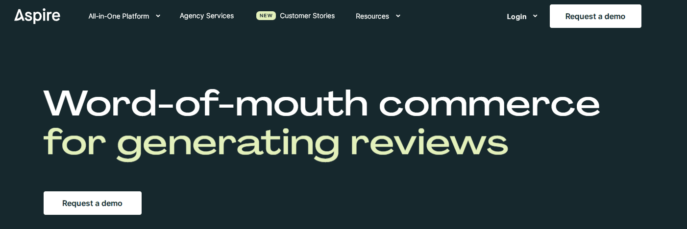 Aspire influencer marketing software