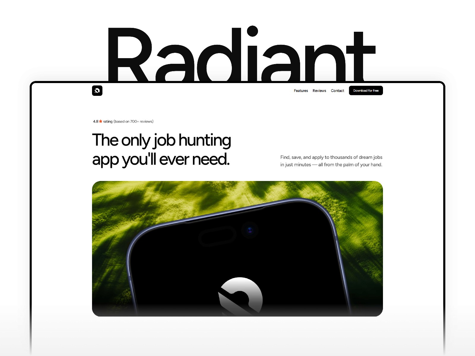 Radiant — 现代专业 SaaS 产品官网设计灵感