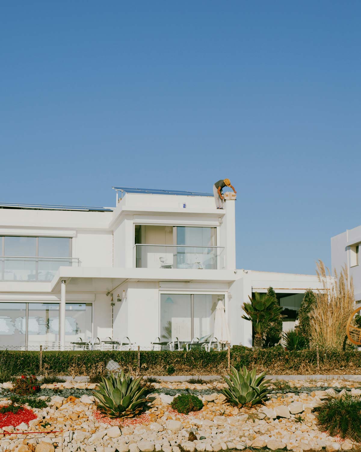 Renovated outdoor patio and terrace, Pegeia, Cyprus