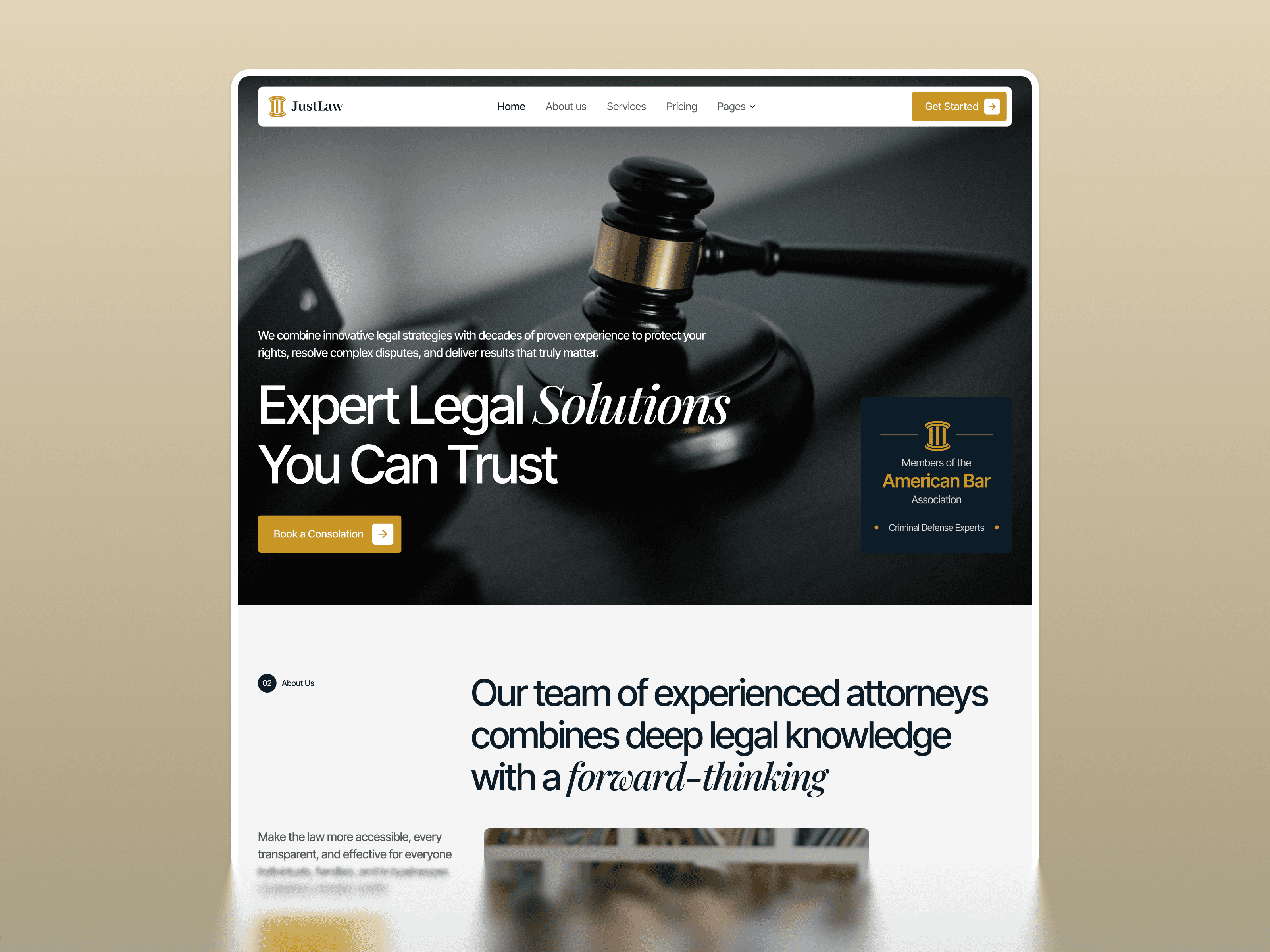 framer law firm template