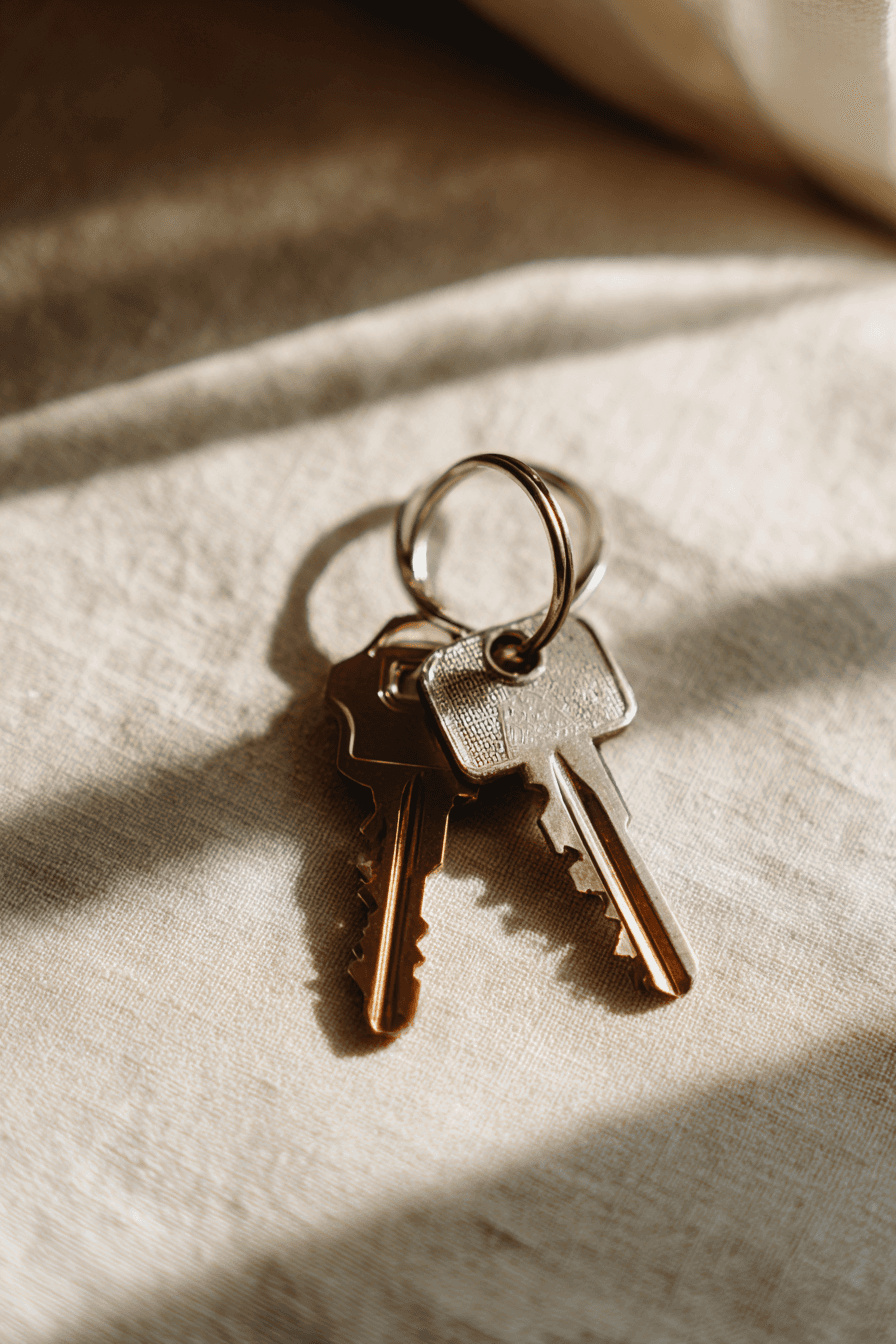 lady checking her phone and smiling