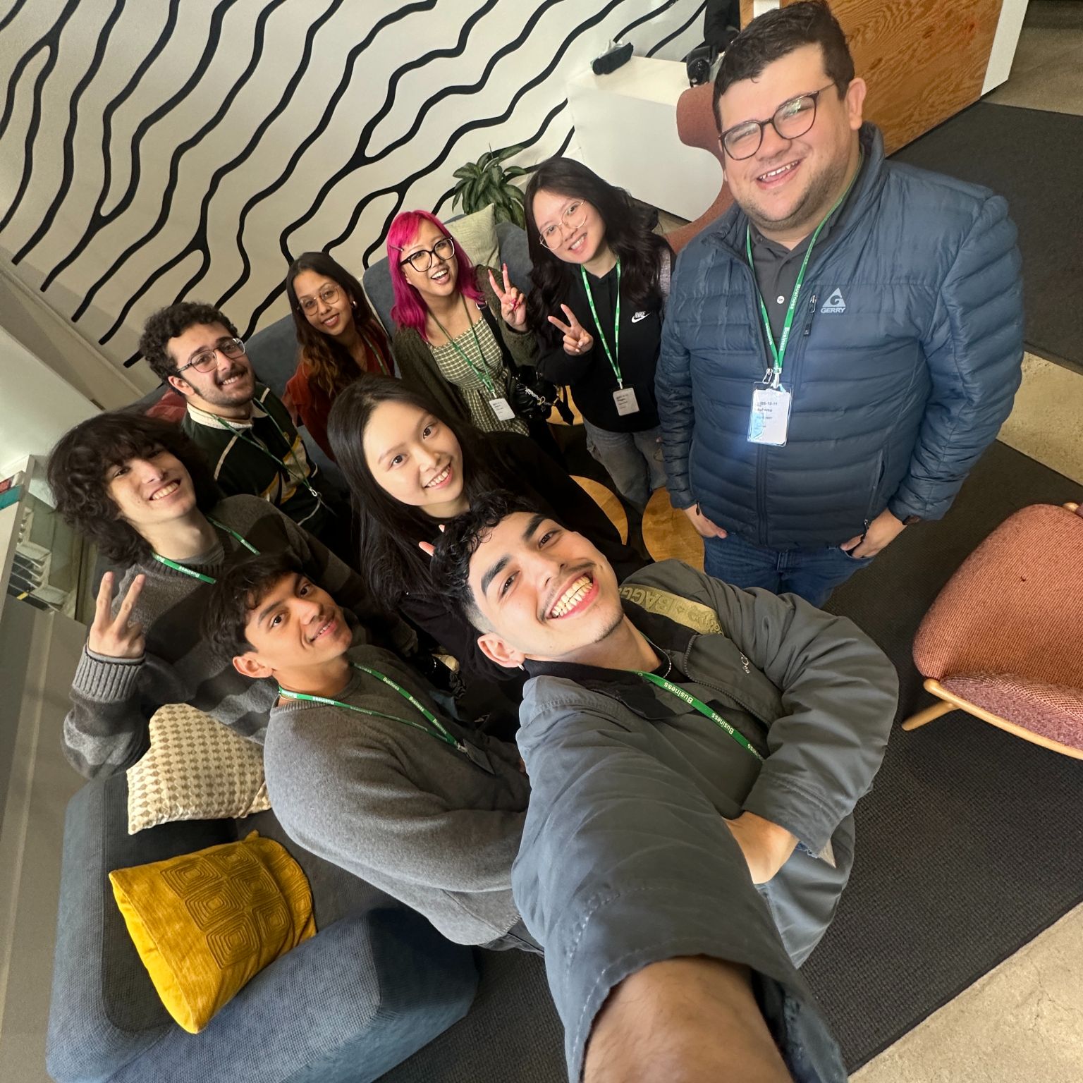 material samples on a grey surface