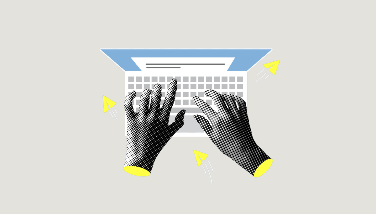 Illustration of hands supporting and pointing toward a sketched human figure with abstract symbols, representing open‑source forum software and online community tools.