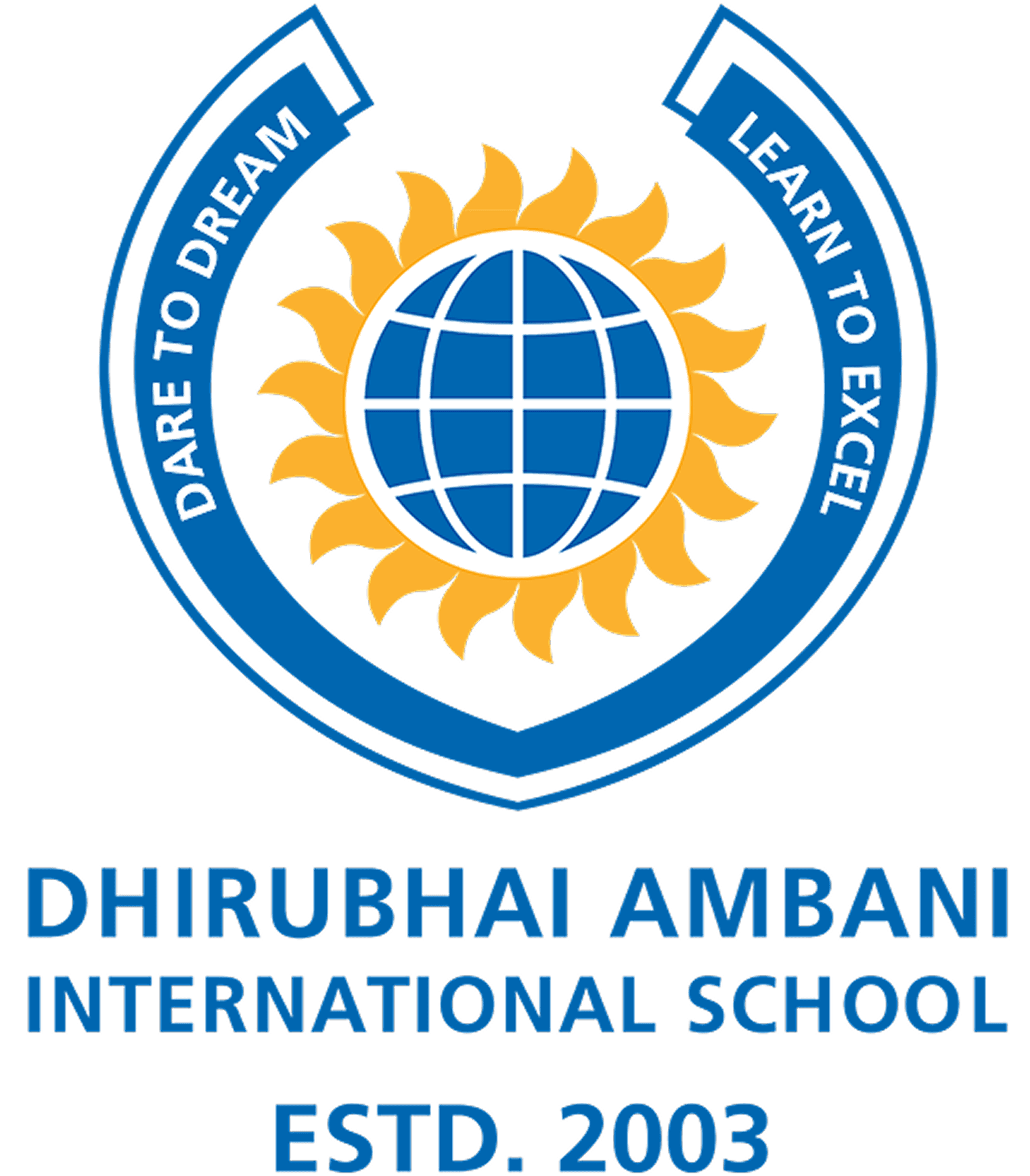 Dhirubhai Ambani International School logo – students from DAIS have joined the RISE summer program for high school students, focused on mentorship and academic research