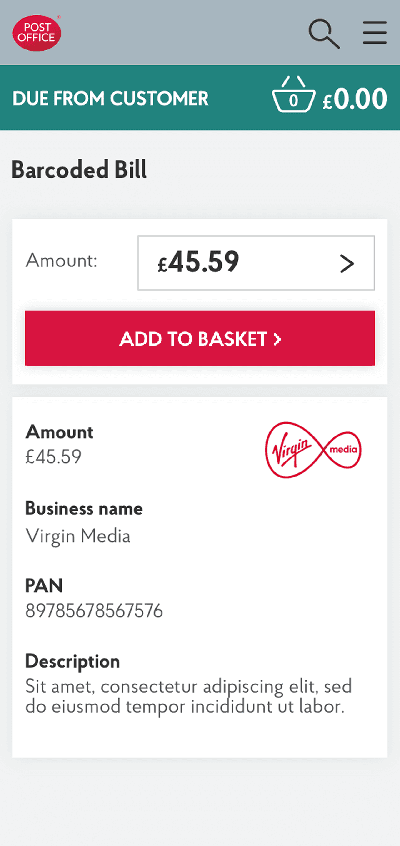 EPOS: Barcoded bill payment - mobile