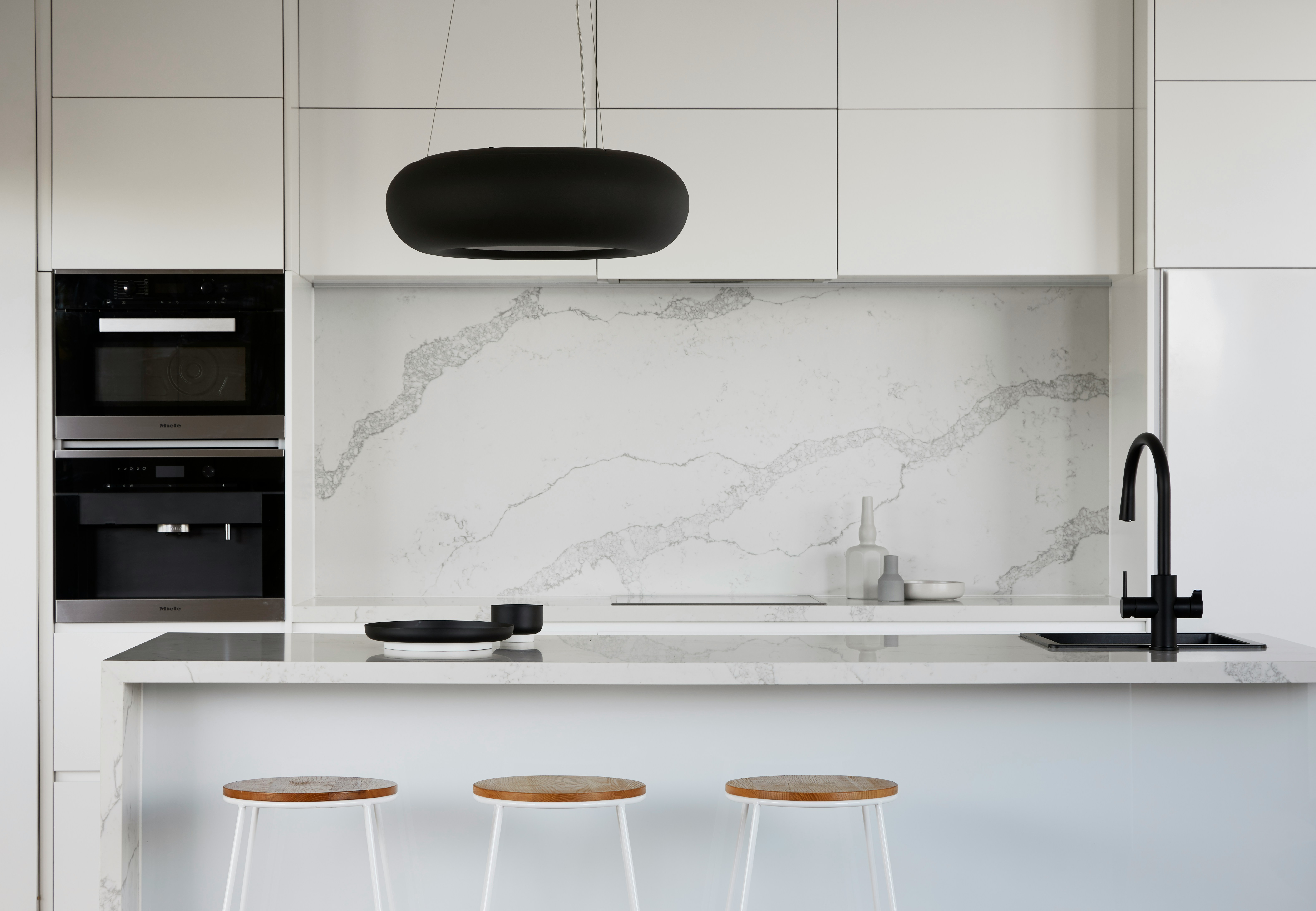 Clean and white kitchen