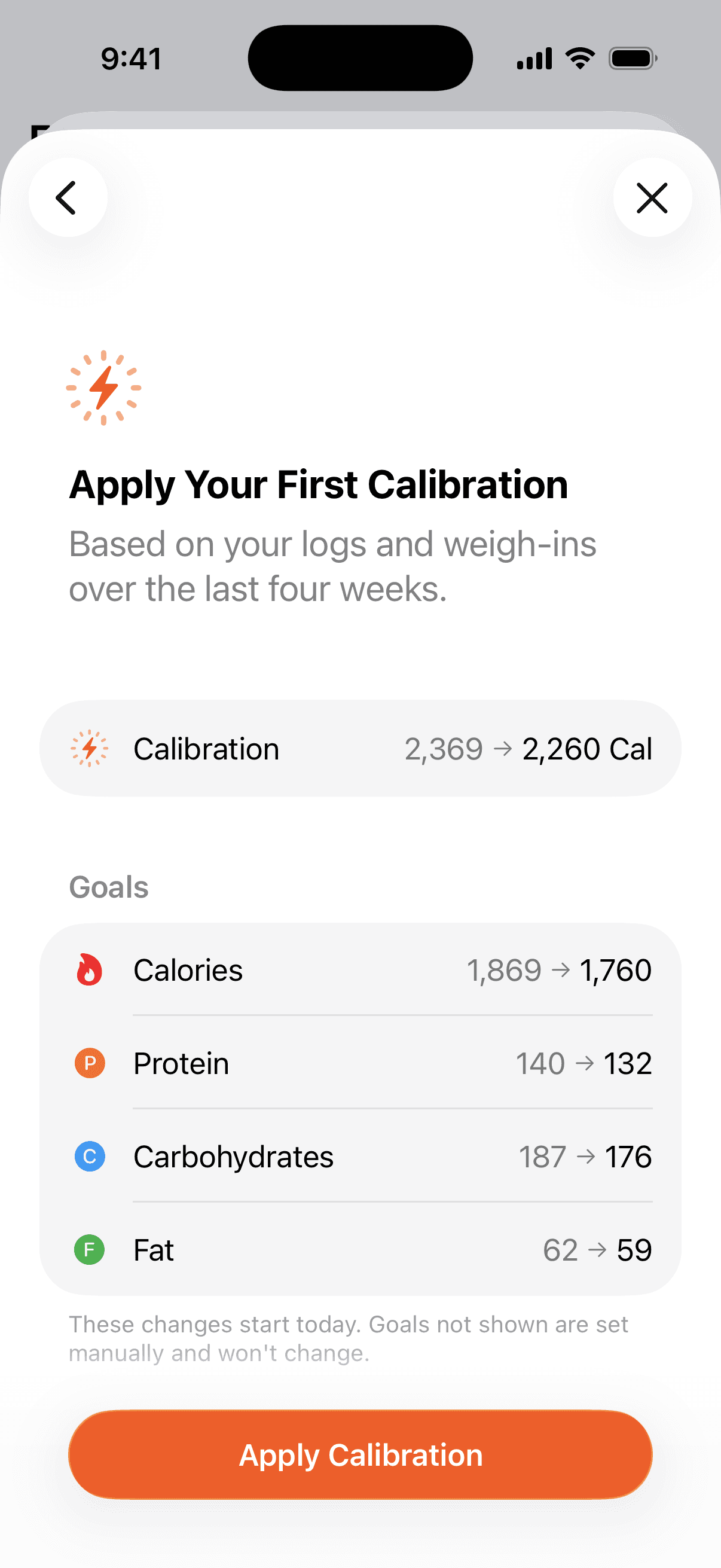 Foodnoms Calibrated Energy