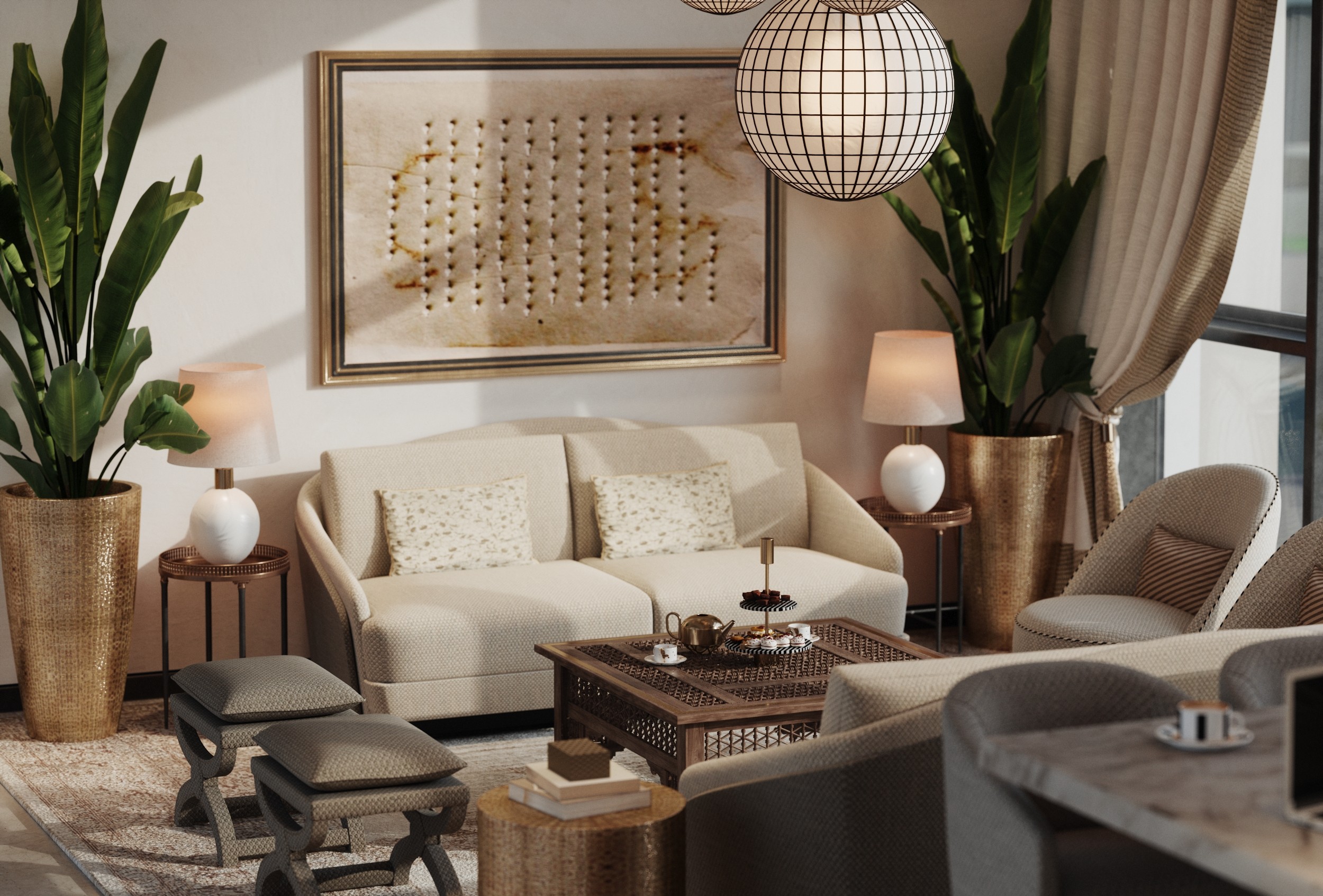 Internal render lobby lounge