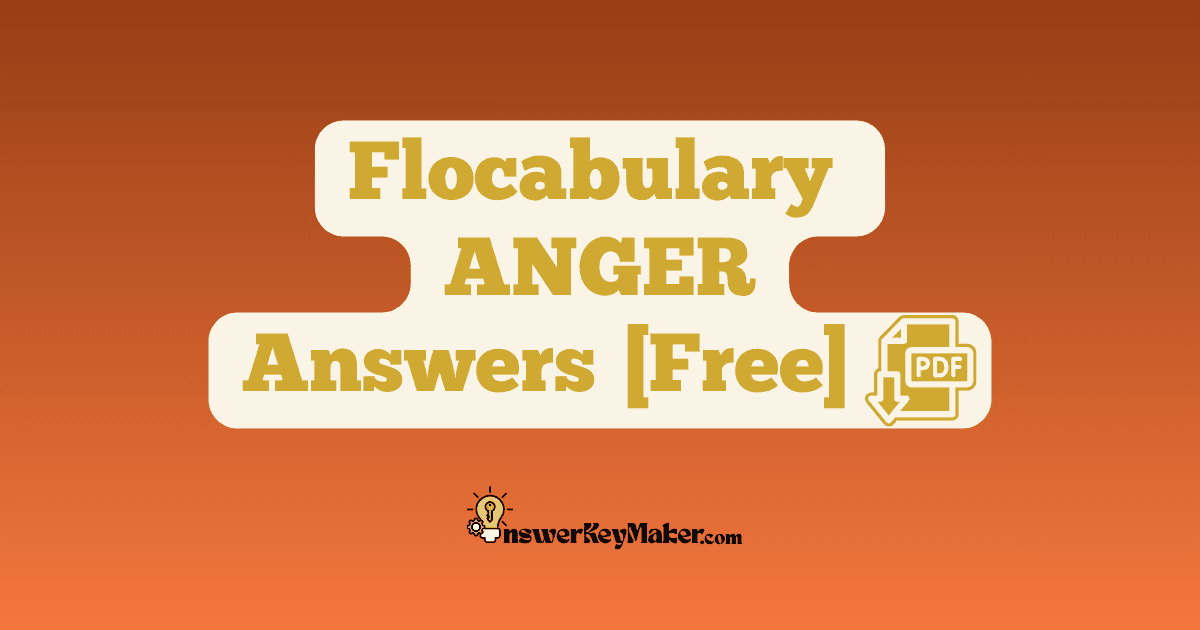 Flocabulary ANGER Quiz Read & Respond Answer Key PDF