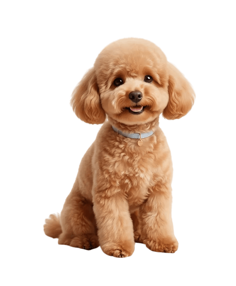cachorro pequeno em fundo branco