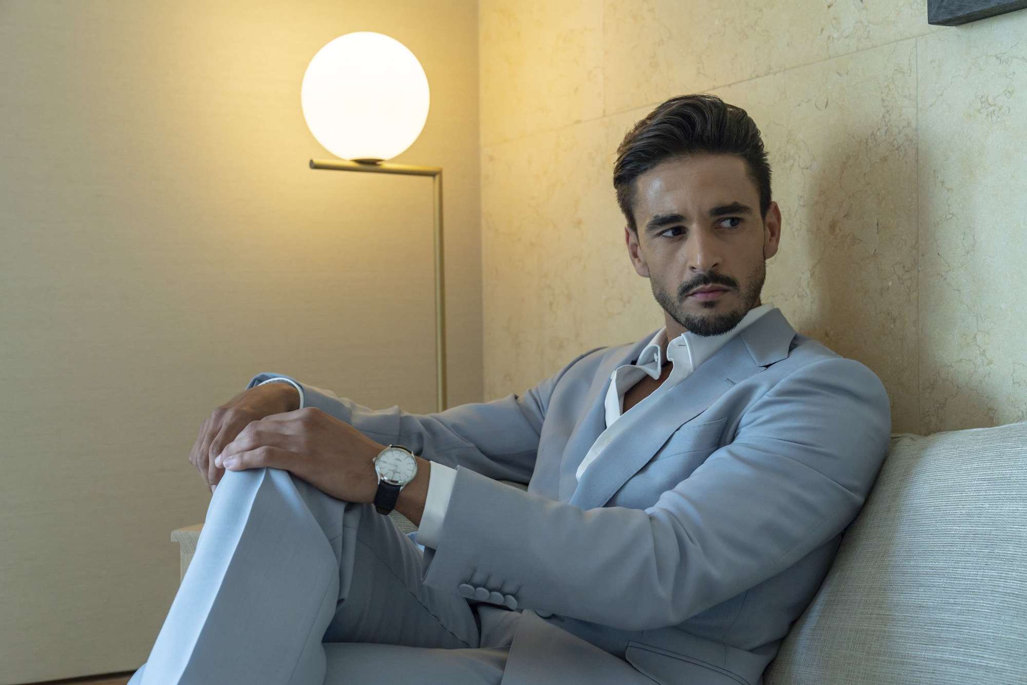 Male model in suit showcasing Baume & Mercier watch: Baume & Mercier Campaign Photoshoot | Relity Group