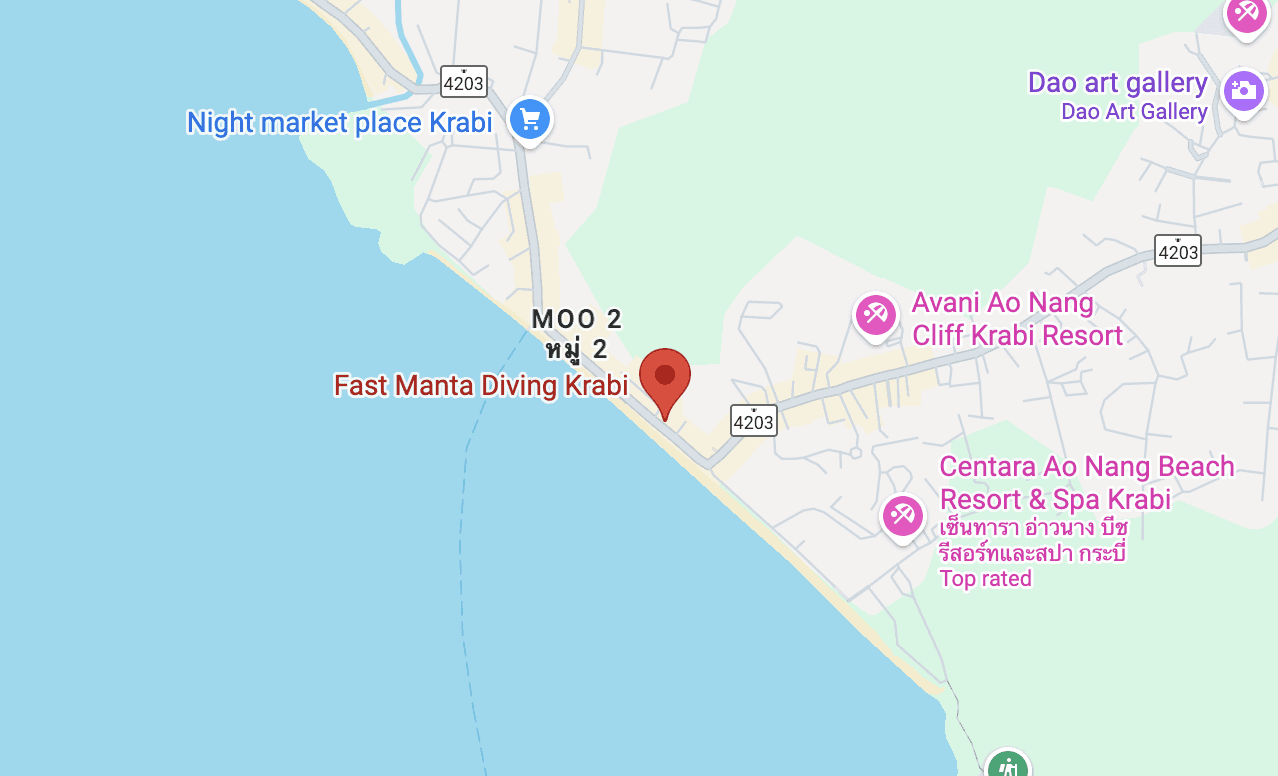 Fast manta diving krabi scuba diving shop location