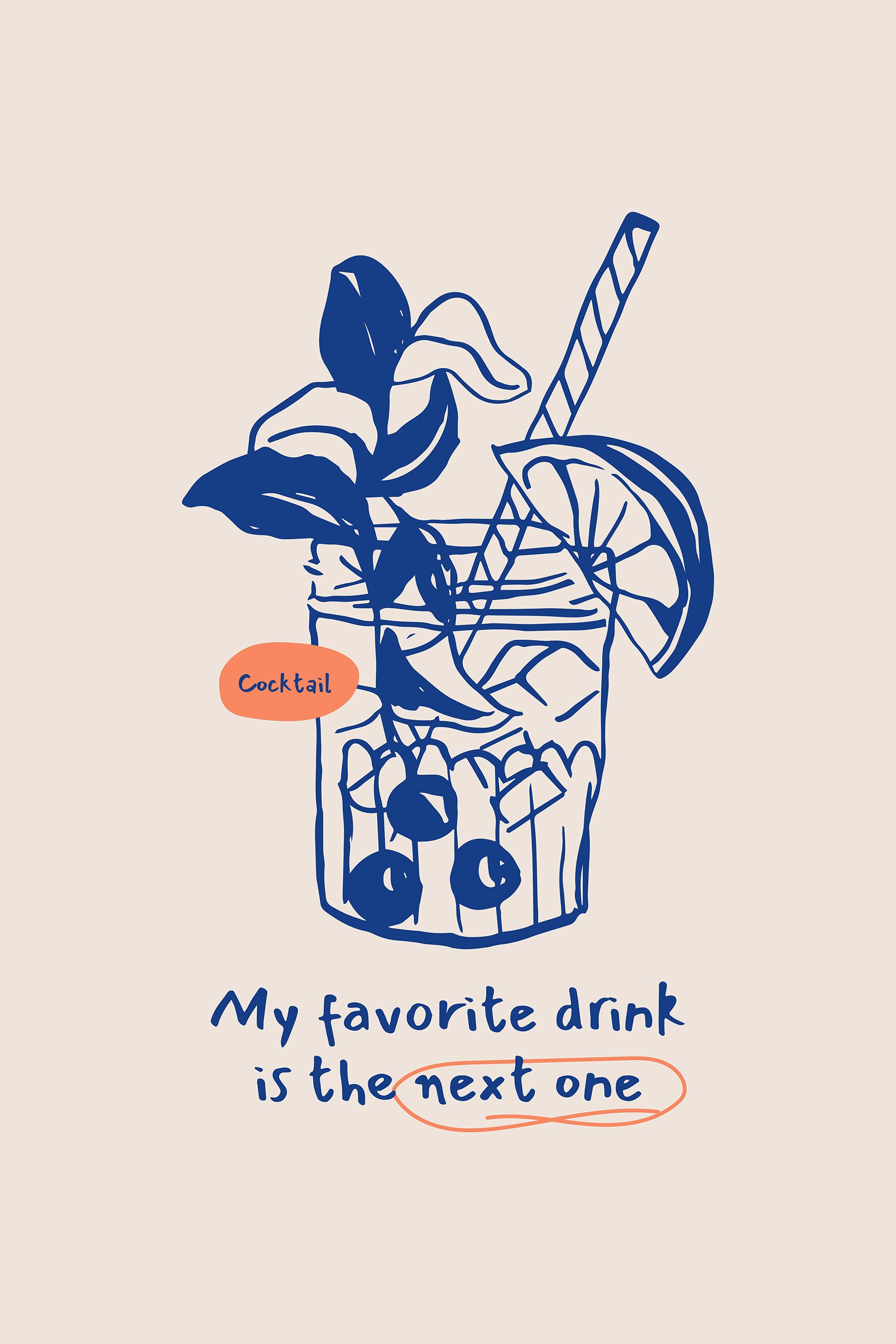 Folk Fable AI illustration of cocktail