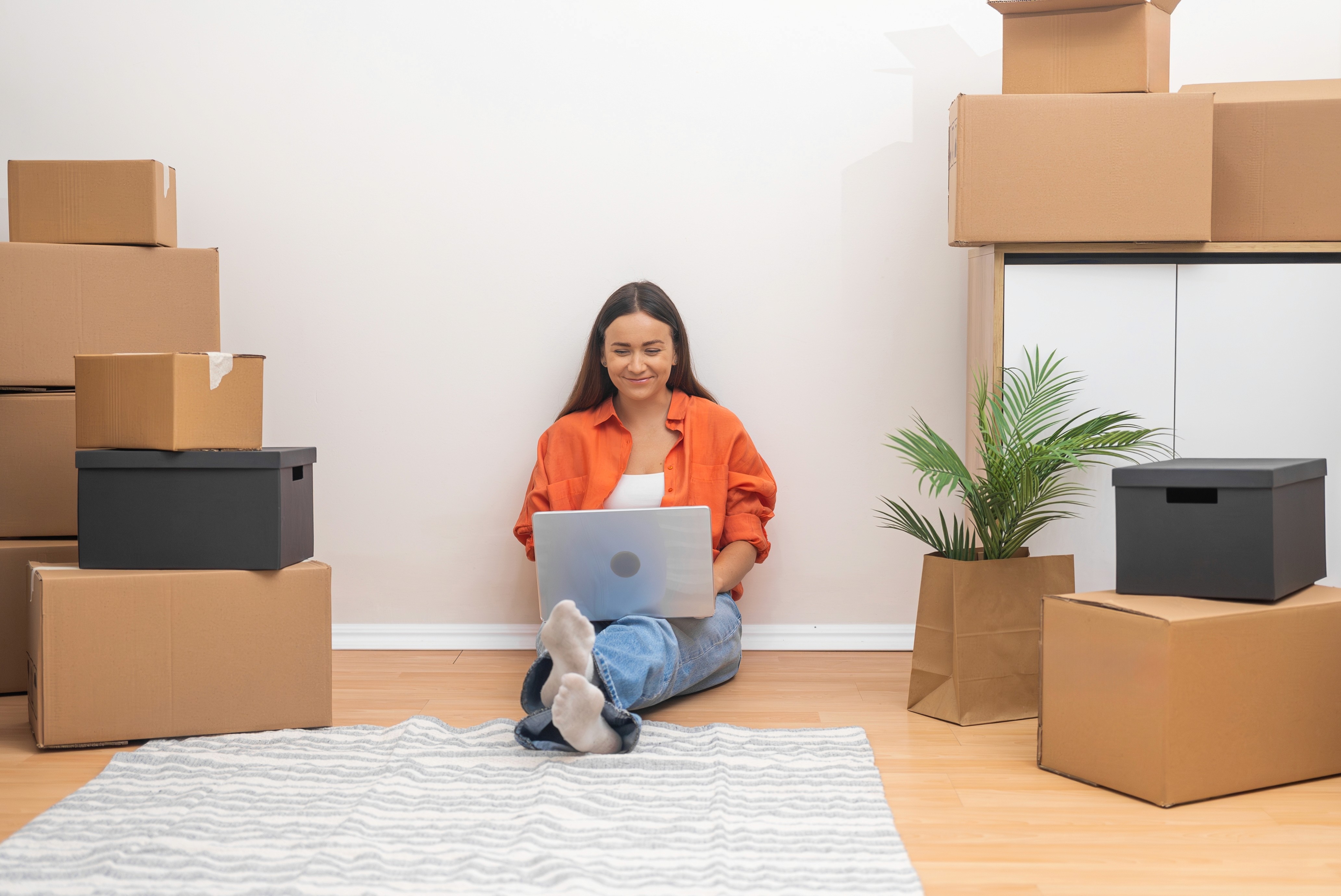 A happy tenant who just moved in